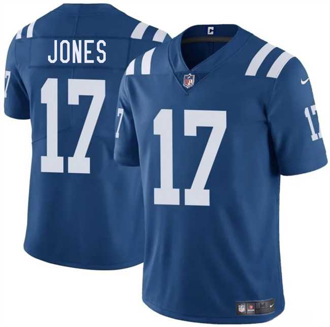 Men & Women & Youth Indianapolis Colts #17 Daniel Jones Blue 2025 Vapor Limited Stitched Jersey->indianapolis colts->NFL Jersey